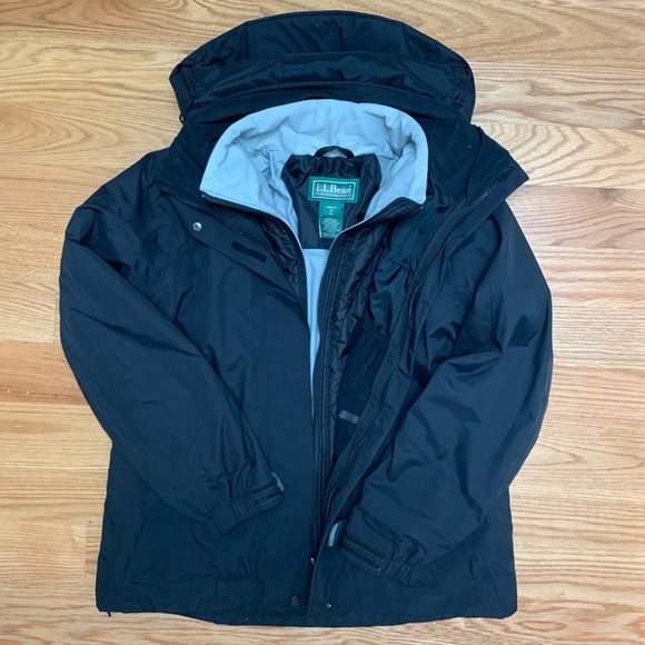 L.L. Bean Jackets & Coats Euc Ll Bean Womens Black Ski Jacket Winter Coat 3in Poshmark